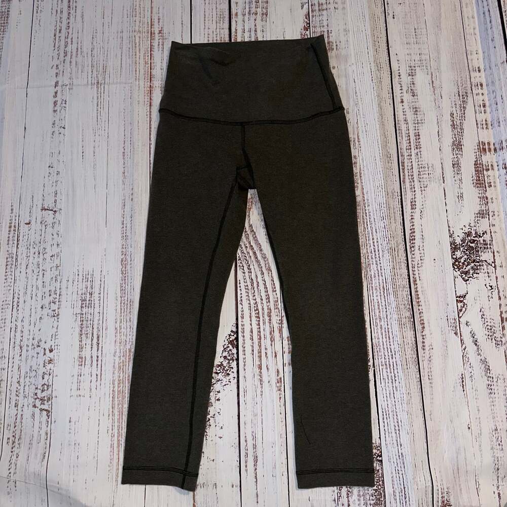Lululemon Vintage Wunder Under High Rise Cropped Leggings Heathered Black-4
